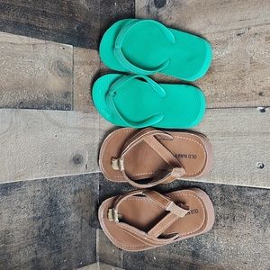 Cat & Jack Green SANDAL kid 9/10 Old Navy Tan SANDAL Size 11